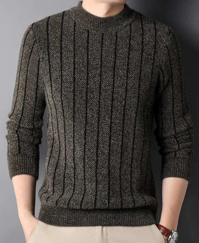 Thick Knitted Striped Warm Sweater