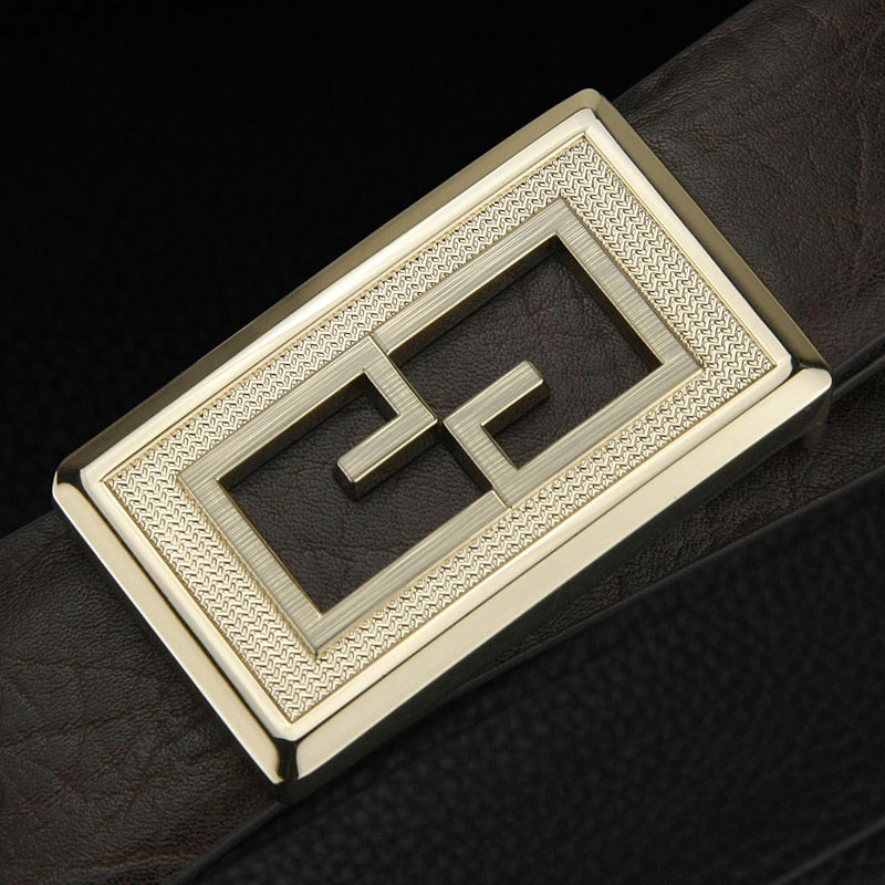 Bold Square G Buckle Design Men Belt