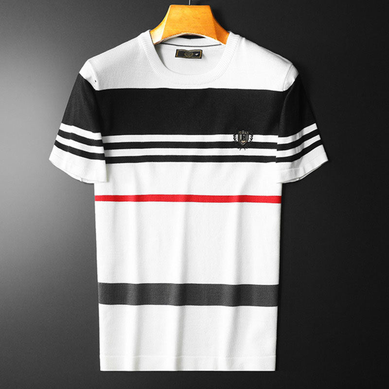 Mono Palette Striped Pattern T-Shirt