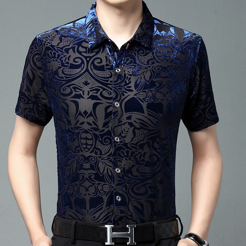 Royal Ethnic Abstract Print Shirt