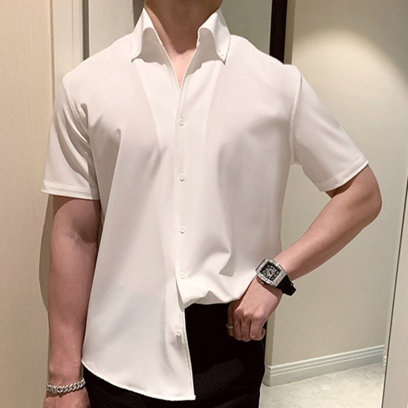 Simple Solid Short Sleeve Shirt