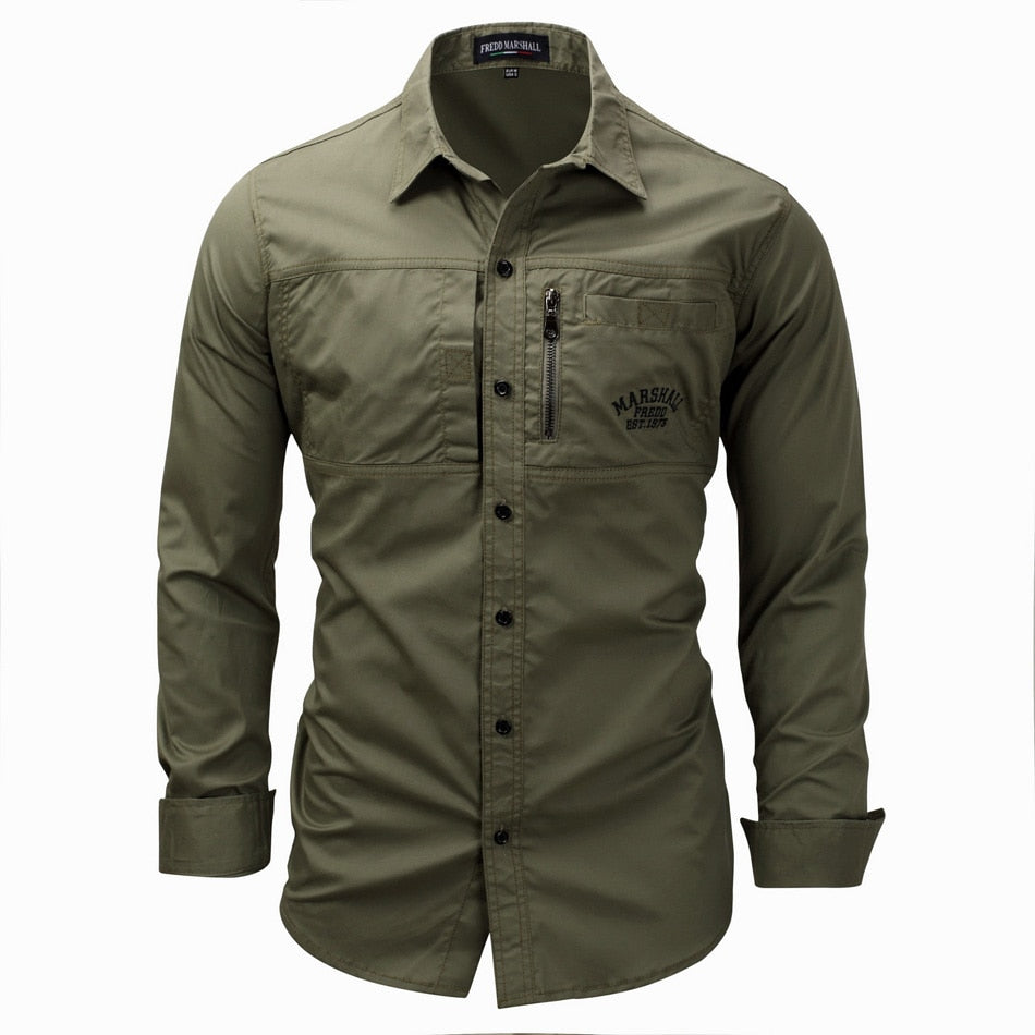 Slim Fit Solid Long Sleeve Shirt