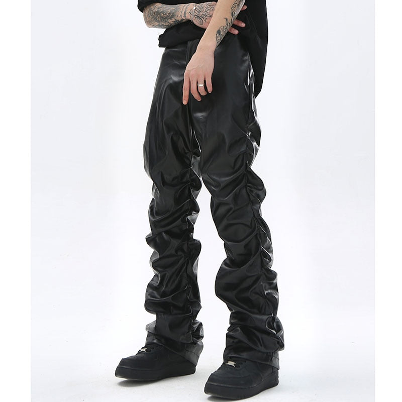 Ruffle Obsidian Straight Pants