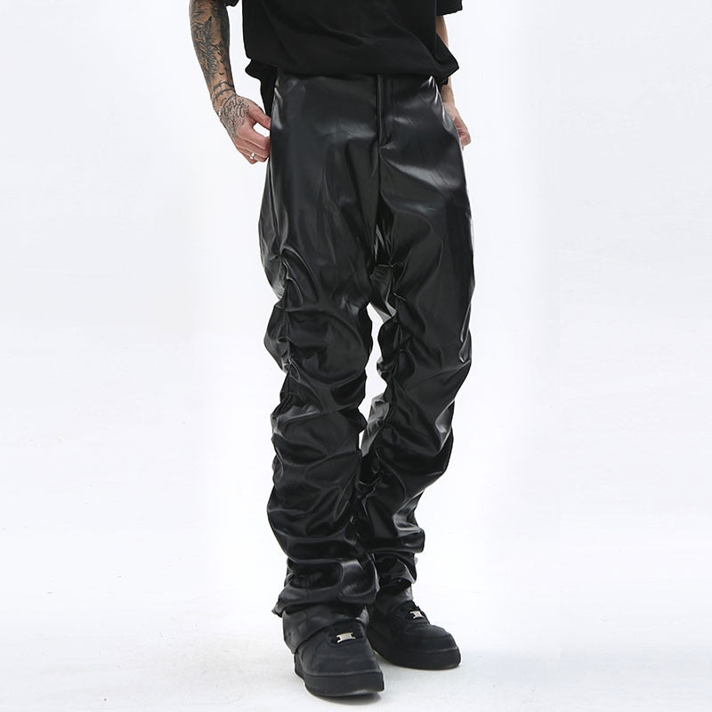 Ruffle Obsidian Straight Pants