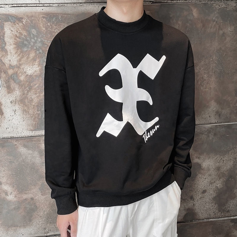 Symbol Printed Harajuku Hip Hop Sweater