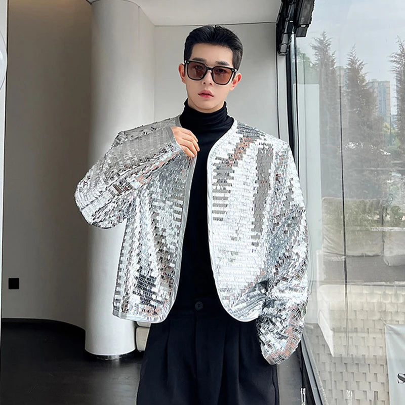 Silver Sequin Niche Design Jacket