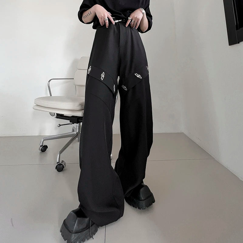 Wide Leg Loose Black Pants