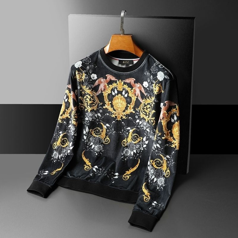 Black Gold Palace Printed Sweatshirt