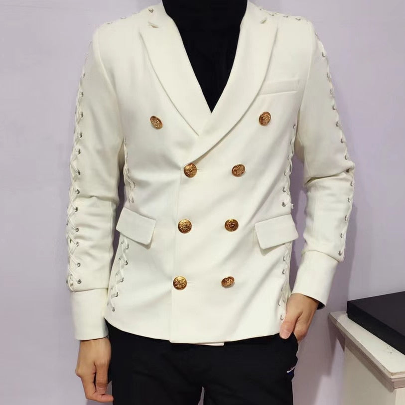 Polyester Braided Sleeves Straps Blazer