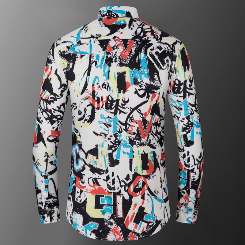 Abstract Graffiti Printed Pattern Shirt