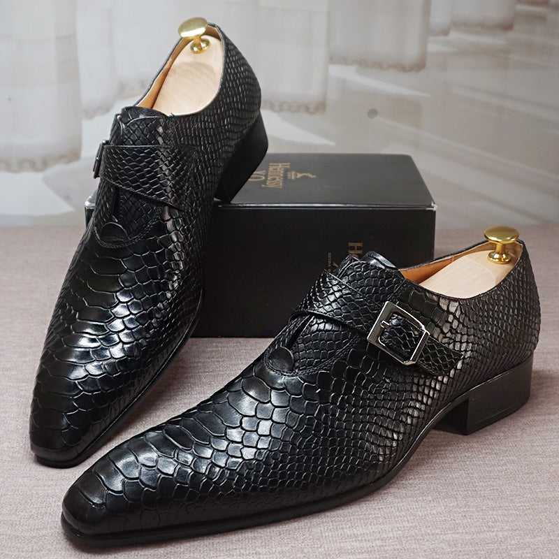 Snake Prints Formal Men Shoes