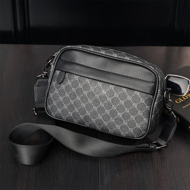 Luxury Leather Geometric Pattern Crossbody Bag