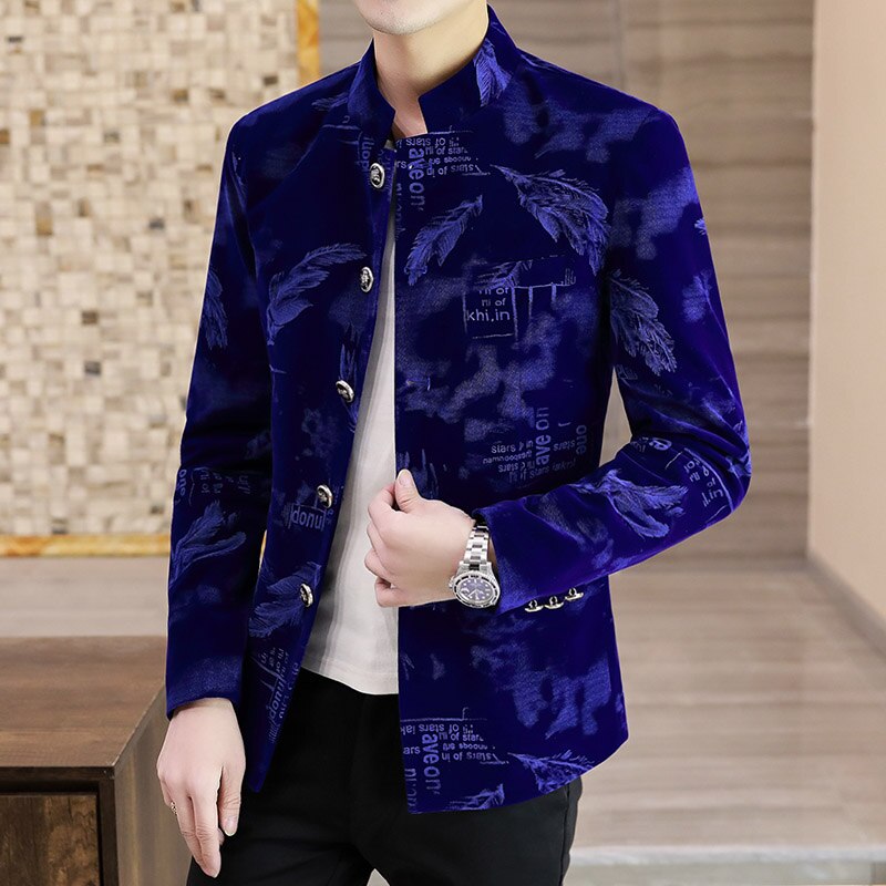 Retro Velvet Printed Pattern Jacket