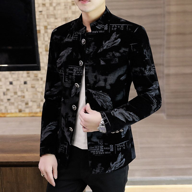 Retro Velvet Printed Pattern Jacket