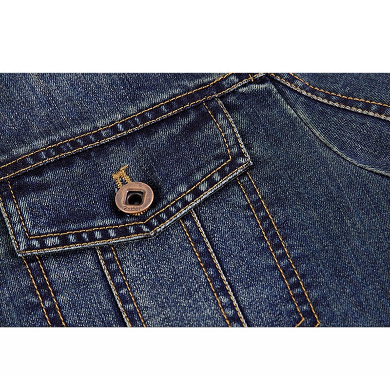 Fur Inside Long Sleeve Denim Jacket