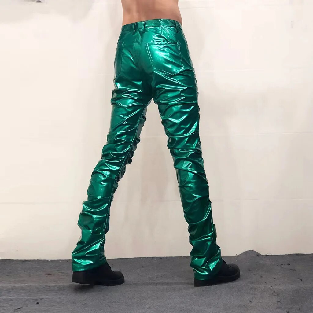 Nightclub Streetwear Shinny Pants