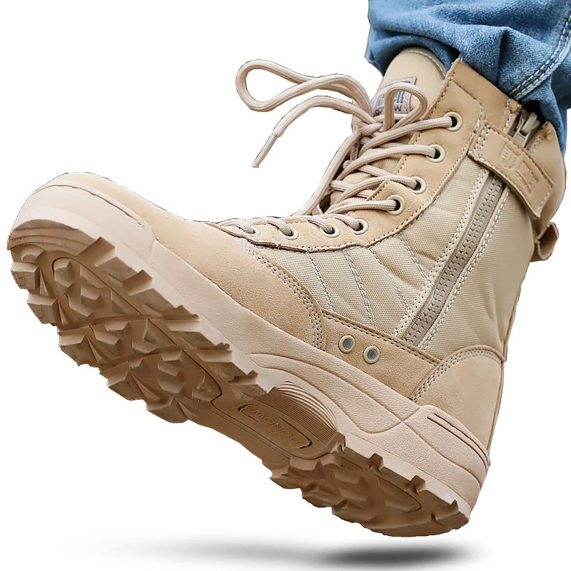 Tactical Reinforced Men Side Zipper Boots