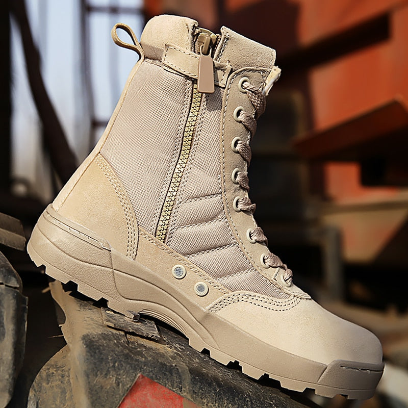 Tactical Reinforced Men Side Zipper Boots