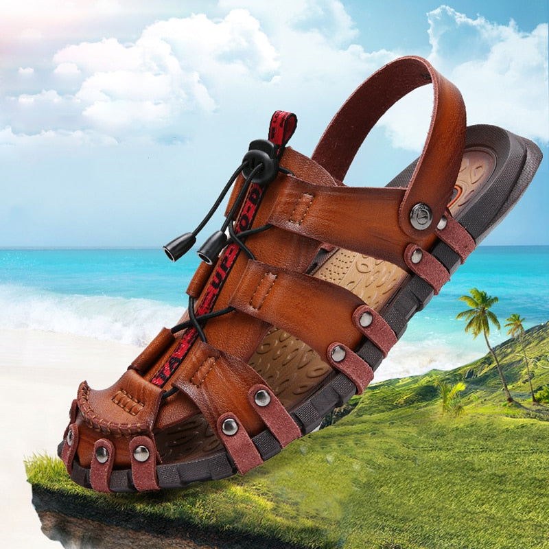 Genuine Leather Gladiator Style Sandals