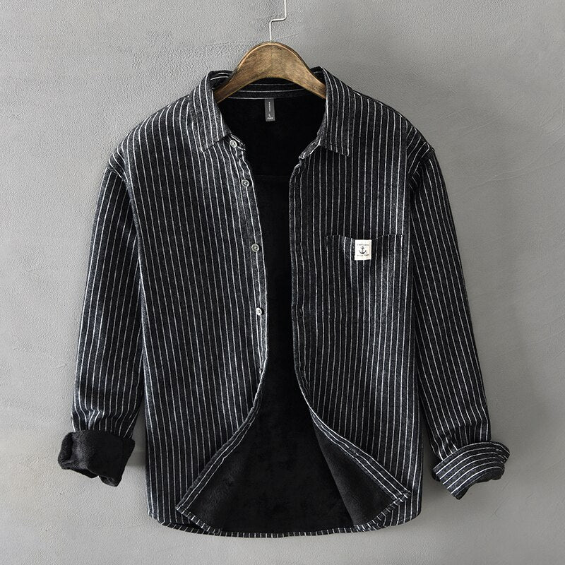 Striped Cotton Long Sleeve Shirt