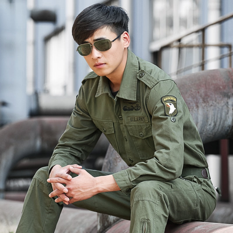 Airborne Safari Military Cargo Style Men Shirts