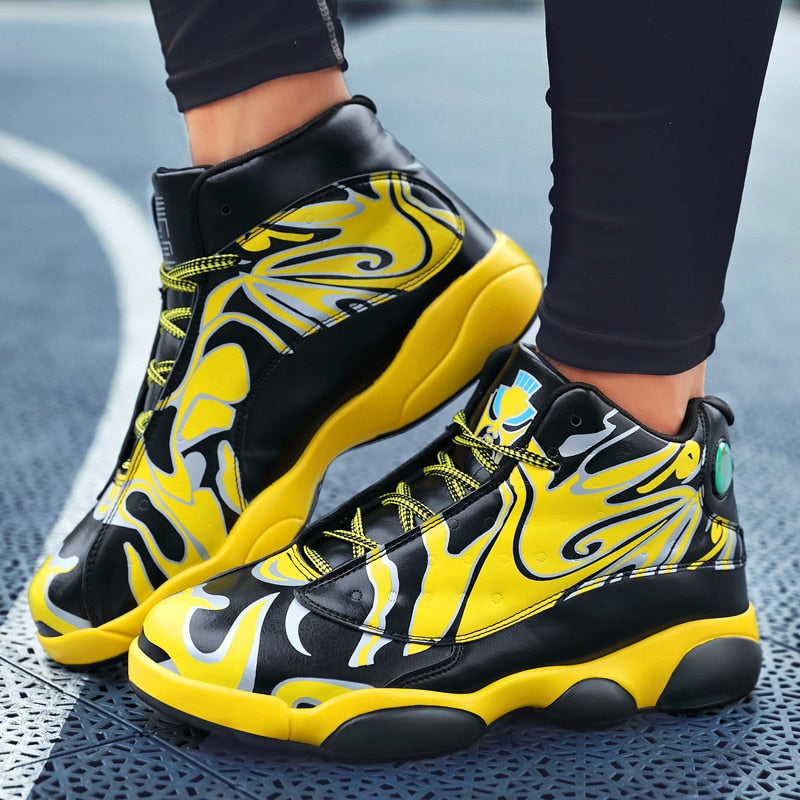 Mixed Tribal Color Basketball Sneaker