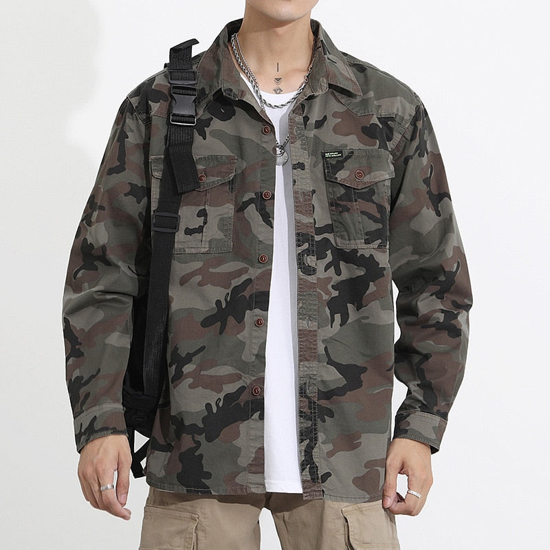 Practical Camouflage Fit Pocket Shirt