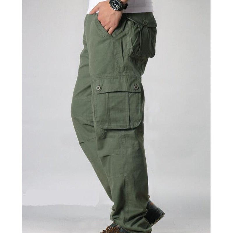 Free Style Cargo Multi Pocket Solid Color Man's Pants