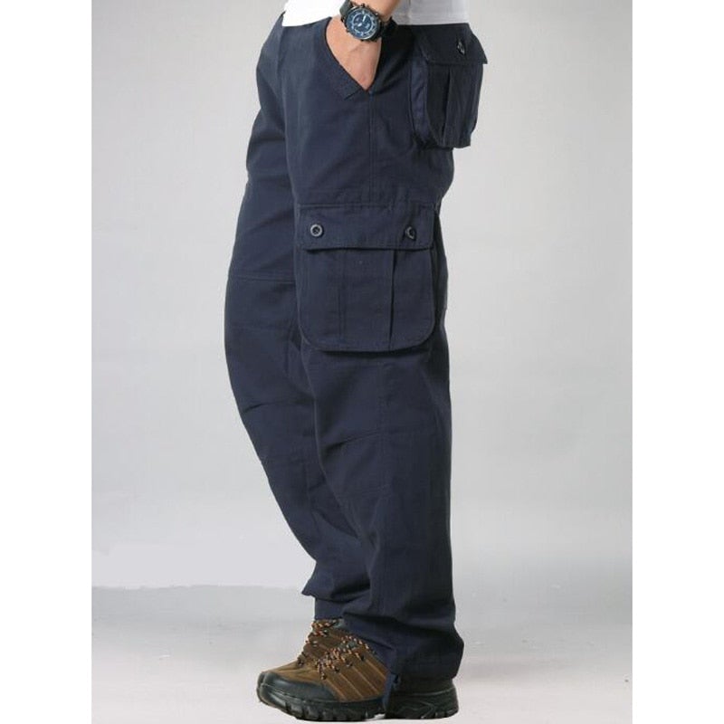 Free Style Cargo Multi Pocket Solid Color Man's Pants