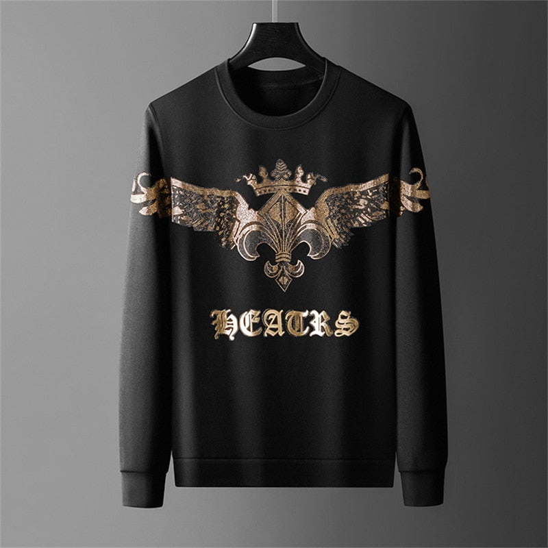 Winged Crown Fleur De Lis Printed Tracksuit