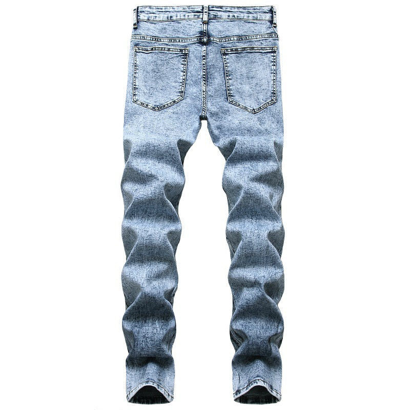 Hand Palms Printed Slim Fit Jeans