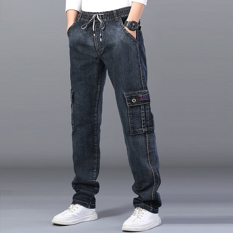 High Waist Jeans Pockets Decorated Jeans