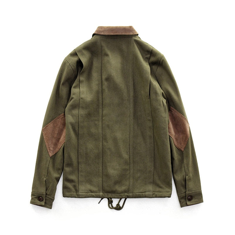 Safari Style Army Green Single Breasted Jacket