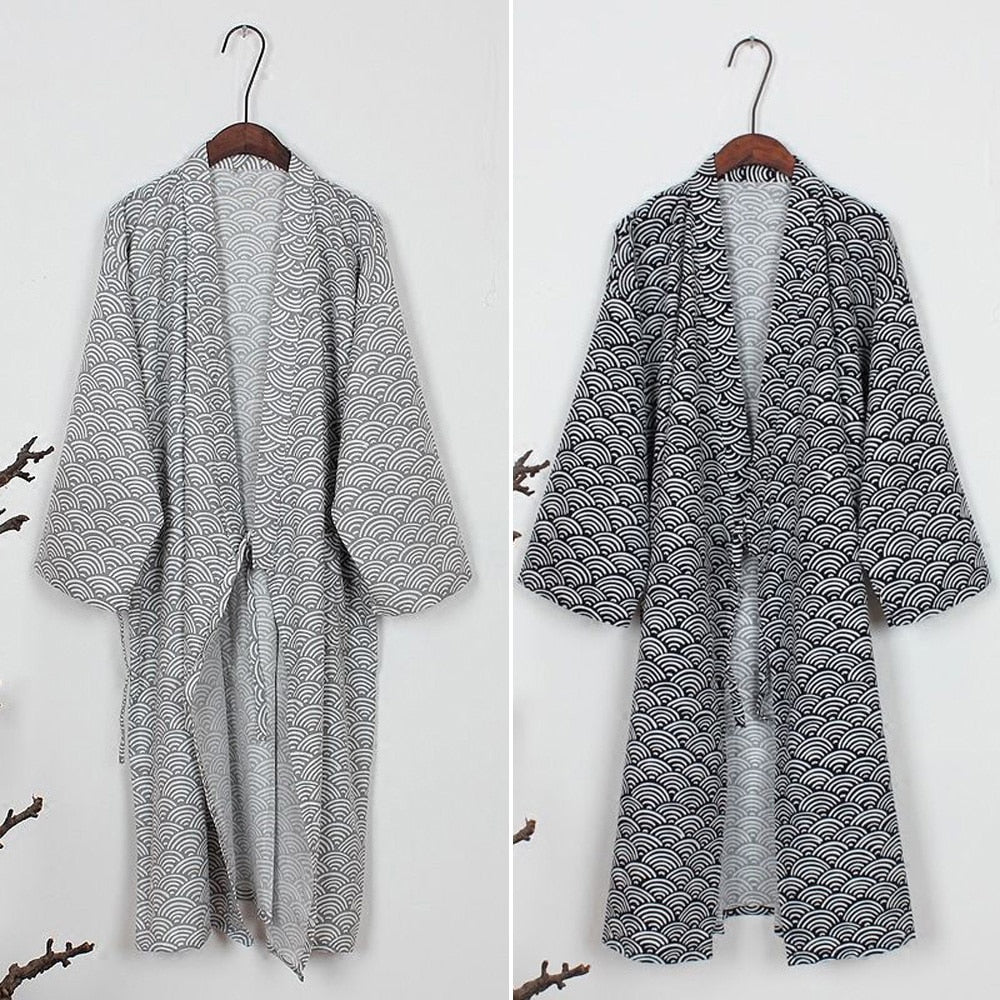 Japanese Cotton Soft Abstract Robes