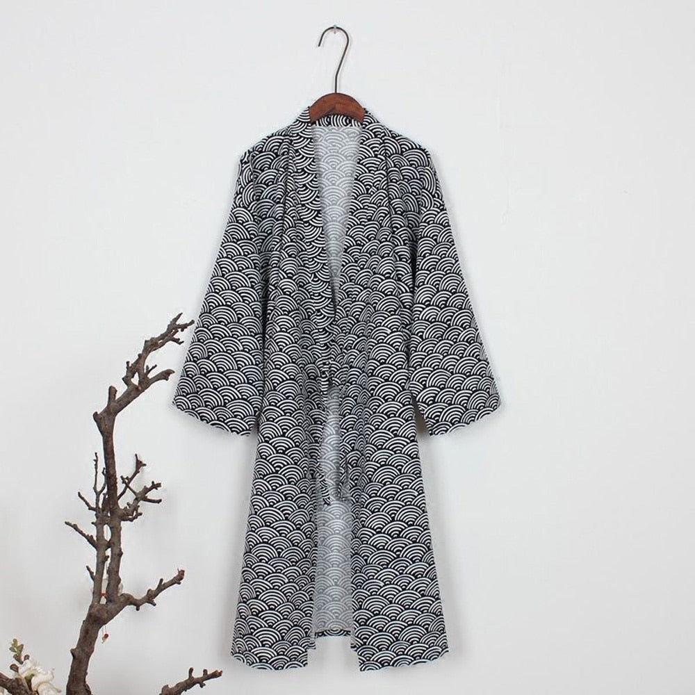 Japanese Cotton Soft Abstract Robes