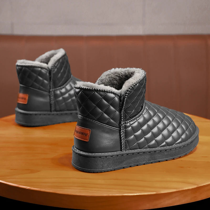 Padded Plush Solid Ankle Boots