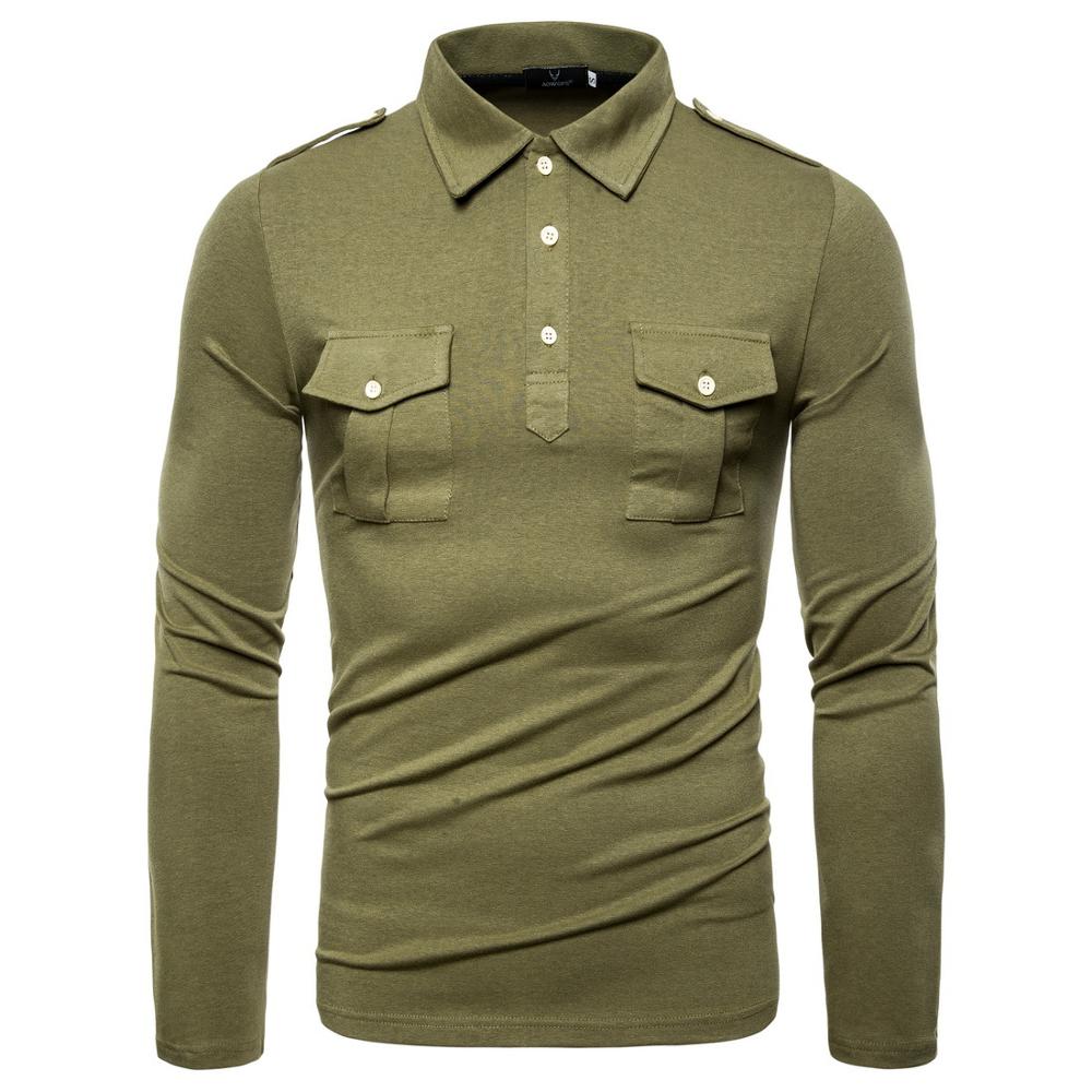 Military Style Solid Color Shirt