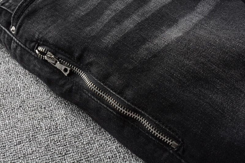 Black Hip Hop Slim Fit Jeans