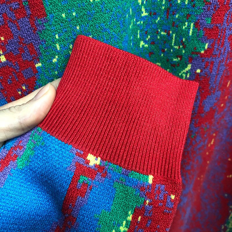 Contrasting Colors Line Pullover Sweater