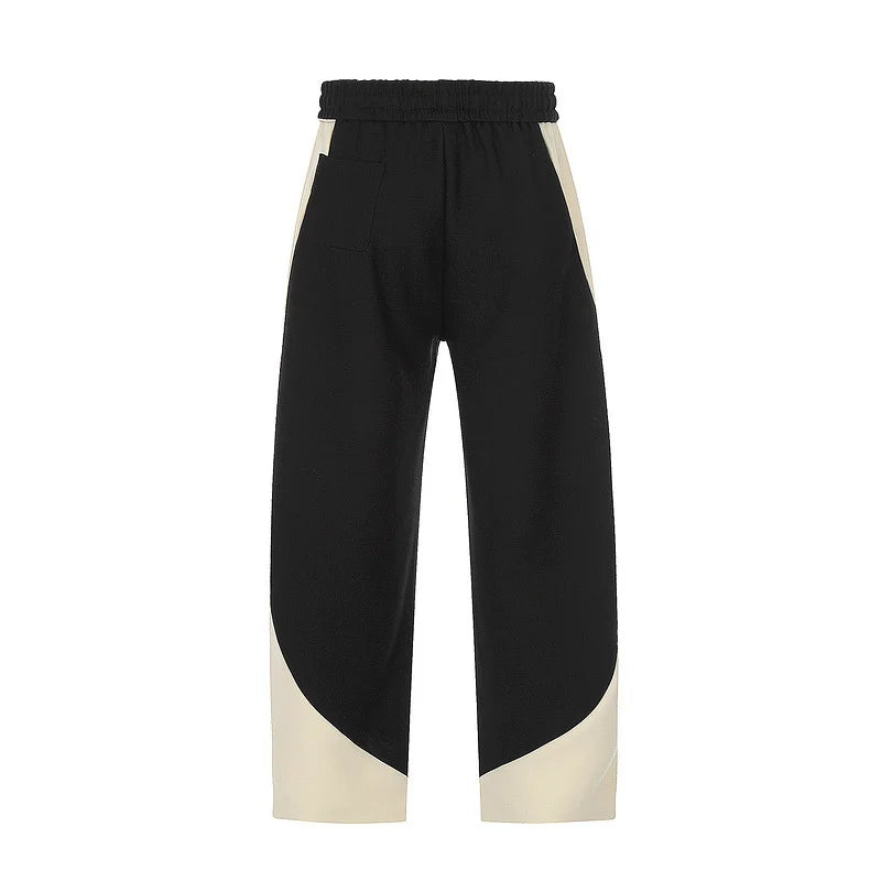 Chic Contrast Straight Sweatpants