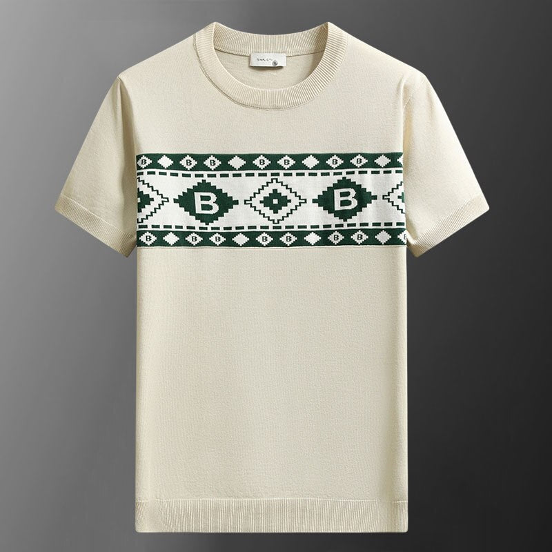 Solid Letter Printed Short Sleeve T-Shirt