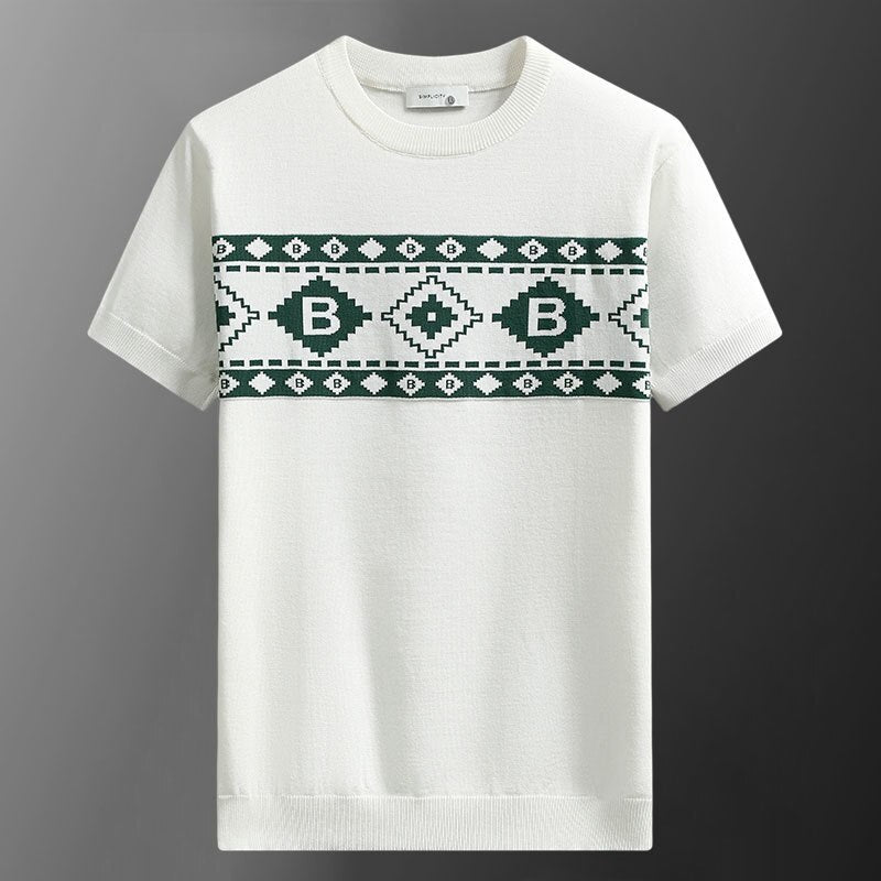 Solid Letter Printed Short Sleeve T-Shirt