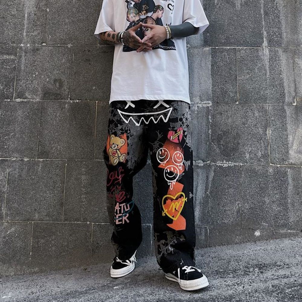 Hip-Hop Style Loose Jeans