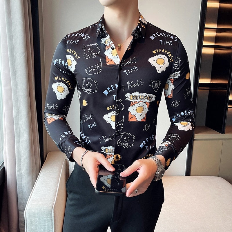 Egg Printed Long Sleeve Shirt