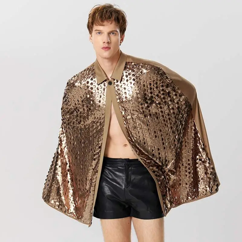 Shiny Sequins Cape Outer