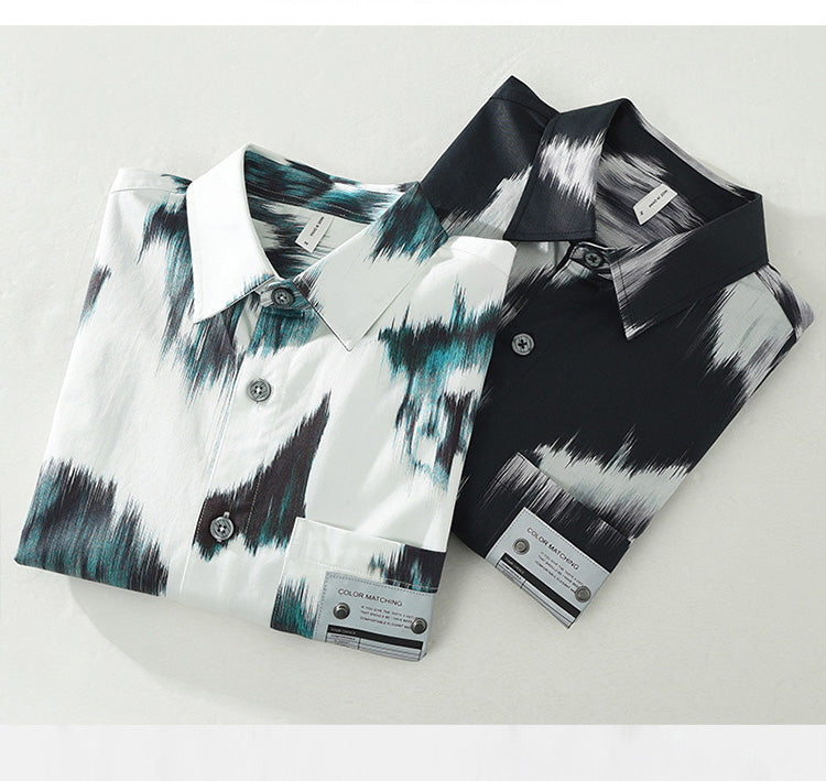 Tie-Dye Printed Pattern Cotton Shirt