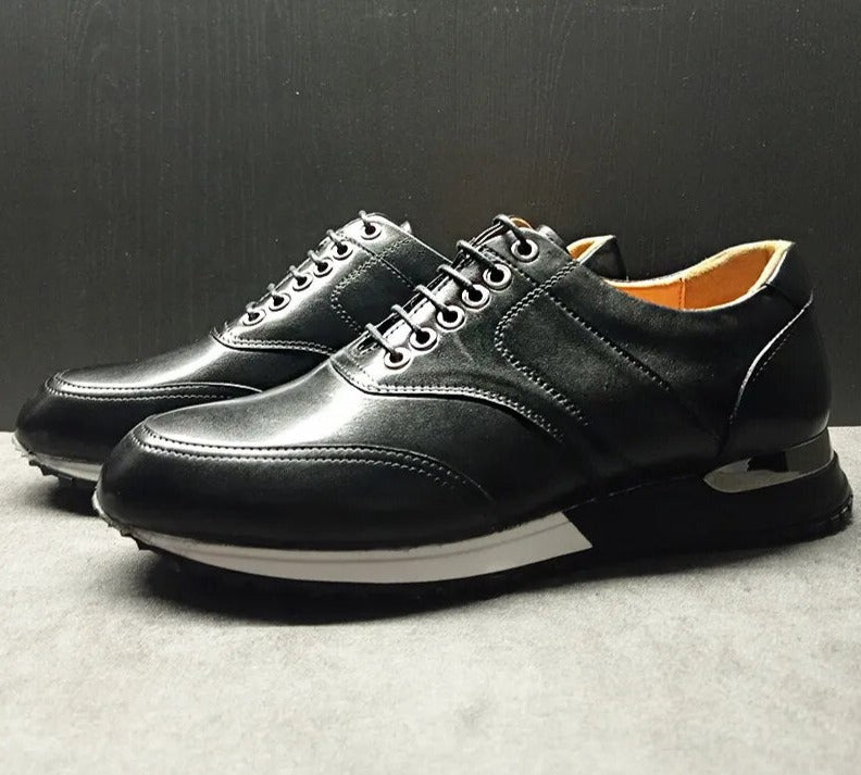 Black Mix Casual Fashion Lace Up Sneakers