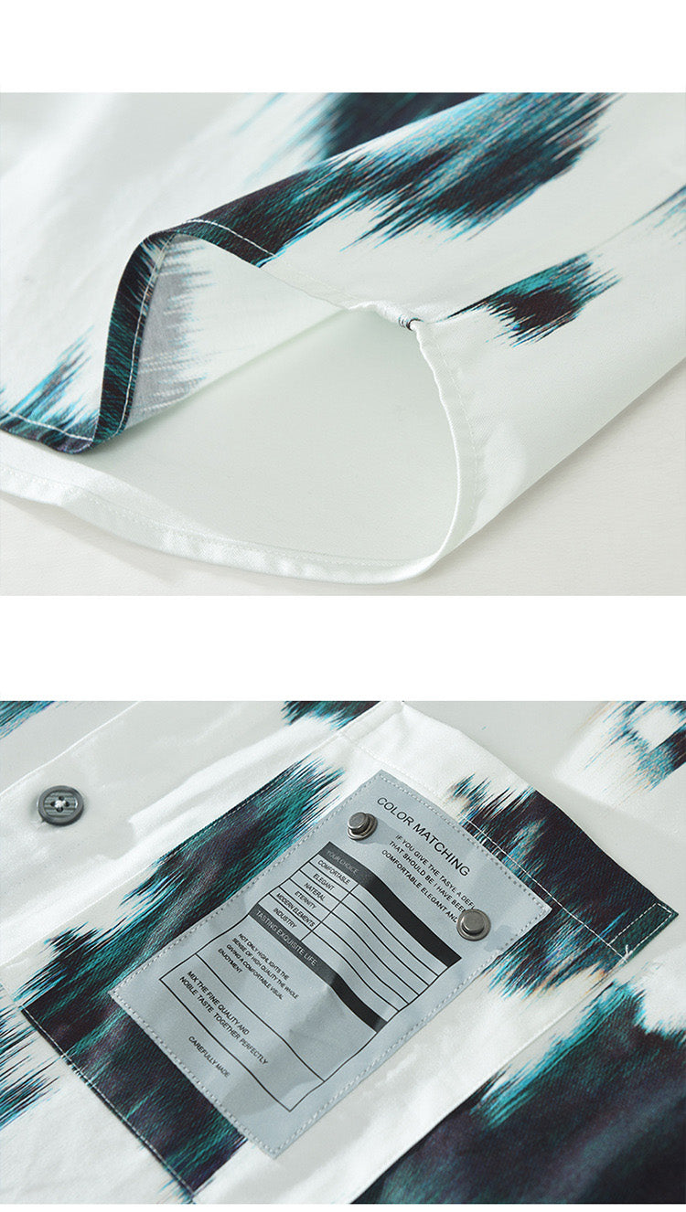 Tie-Dye Printed Pattern Cotton Shirt