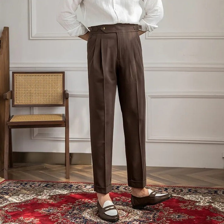 Flat Front Slim Fit Trousers