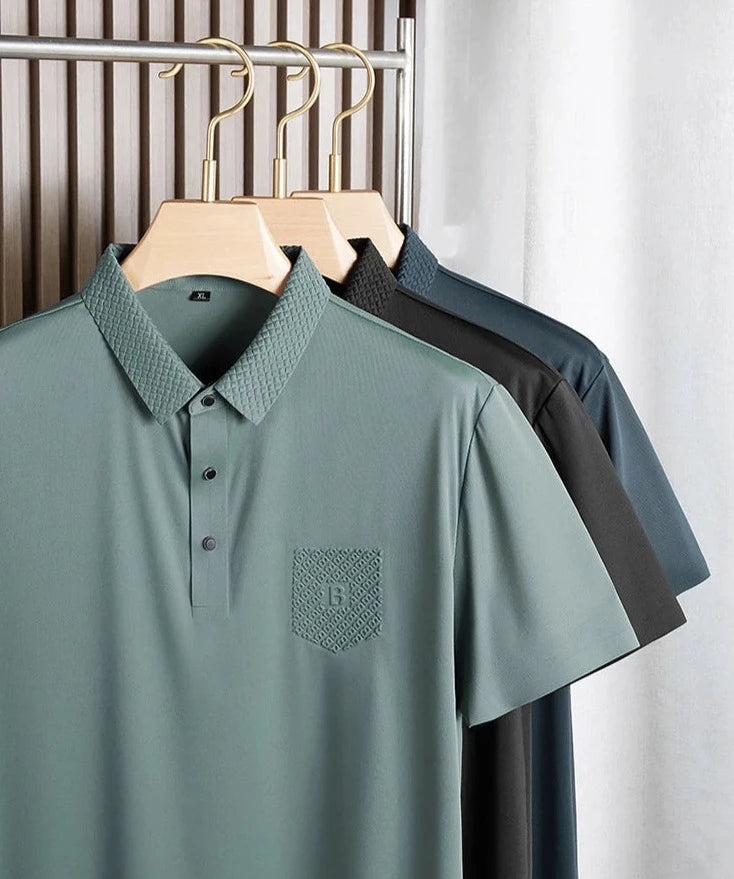 Summer Casual Solid Seamless Polo Shirt